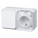 Розетка с выключателем однокл. Schneider Electric ATN540170. IP54. РФ.