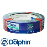 Лента малярная Blue Dolphin 30 мм х 50 м для деликатных поверхностей. Польша.