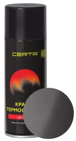 Эмаль аэрозольная термостойкая Certa Premium. Графит. 520 мл. РФ.