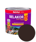 Грунт-эмаль Belakor 15 по ржавчине 3 в 1 быстросохнущая MAV. Шоколадный. 2,4 л. РБ.