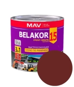 Грунт-эмаль Belakor 15 по ржавчине 3 в 1 быстросохнущая MAV. Красно-коричневый. 2,4 л. РБ.