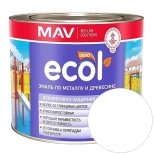 Эмаль Ecol ПФ-115 MAV. Белая. Матовая. 2,4 л. РБ.