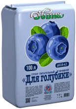 Грунт торфяной питательный Двина для голубики (pH 2,8 – 4,2). 100 л. РБ.