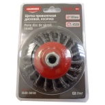 Щетка-крацовка дисковая косичка 100 мм HAMMER (02400-300100)