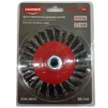 Щетка-крацовка дисковая косичка 125 мм HAMMER (02400-300125)