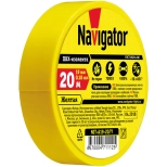 Изолента ПВХ желтая 19 мм х 20 м Navigator