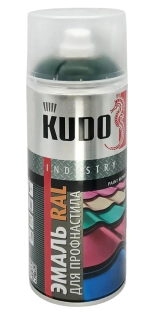 Эмаль аэрозольная для профнастила KUDO RAL 6005 (зеленый) 520 мл, KU-06005R