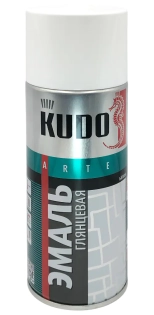 Эмаль аэрозольная универсальная KUDO RAL 9003 (белый глянцевый) 520 мл, KU-1001
