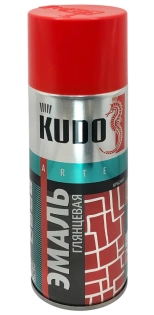 Эмаль аэрозольная универсальная KUDO RAL 3020 (красный) 520 мл, KU-1003
