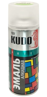 Эмаль аэрозольная универсальная KUDO RAL 6018 (салатовый) 520 мл, KU-10088
