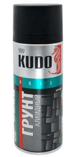 Грунт аэрозольный алкидный универсальный KUDO KU-2003 черный 520 мл