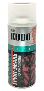 Грунт-эмаль по ржавчине KUDO RAL 9005 (черная) 520 мл KU-319005