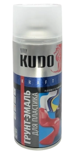 Грунт-эмаль для пластика акриловая KUDO RAL 9003 (белый) 520 мл, KU-6003