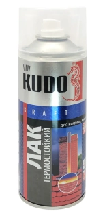 Лак термостойкий KUDO (прозрачный) 520 мл KU-9006