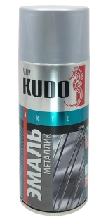 Эмаль аэрозольная универсальная KUDO (хром металлик) 520 мл, KU-1027