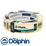 Лента малярная желтая Blue Dolphin 30 мм х 50 м. Польша.