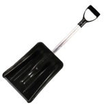 Лопата для уборки снега автомобильная с алюминиевым черенком 240х300 мм