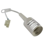 Патрон пластиковый подвесной с клеммной колодкой E27 (белый/черный) TDM