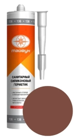 Герметик силиконовый Тайфун. 280 мл. Коричневый №023. Польша.