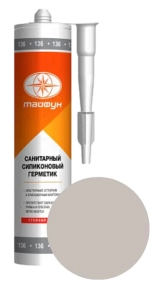 Герметик силиконовый Тайфун. 280 мл. Светло-серый №034. Польша.
