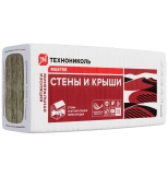Утеплитель минеральная вата Технониколь Стены и крыши. Толщина 50 мм. В пачке 4,88 м.кв. РФ.