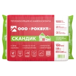 Утеплитель минеральная вата Rockwool Лайт Баттс Скандик 100 мм. В пачке 2,88 м.кв. РФ.