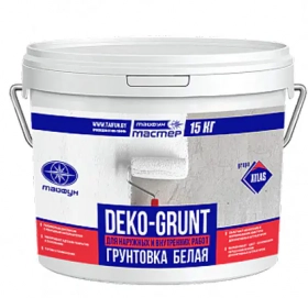 Грунтовка с кварцевым песком белая Тайфун Мастер DEKO-GRUNT 15 кг ...