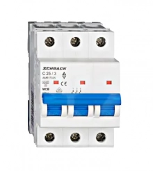 Автоматический выключатель SCHRACK AM 6kA 3P 25А тип С