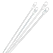 Хомут-стяжка с отверстием 200х4,3 мм Navigator белый (100 шт)