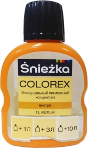 Колер Sniezka Colorex №13. Желтый. 100 мл. Польша.