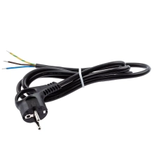 Шнур сетевой с вилкой с/з ЭРА черный 1,5 м