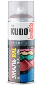 Эмаль аэрозольная для профнастила KUDO RAL 3005 (красный) 520 мл, KU-03005R