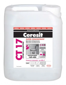Грунтовка Ceresit CT-17 Суперконцентрат 1:3. РБ. Бесцветный (белый). 10л.