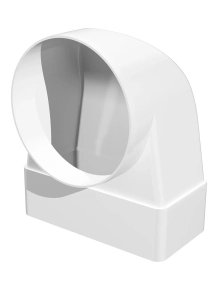 Колено-переходник воздуховода 90° 204х60/125 мм 620СК12,5КП