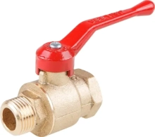 Кран шаровый латунный 3/4" ВР/НР (ручка-рычаг) Цветлит ZW10090