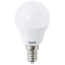 Лампа светодиодная Шар (G45) General Lighting 8Вт Е14 4000К нейтр. белый свет 660194
