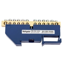Нулевая шина Navigator на DIN-изоляторе (12 мест) 6х9-12