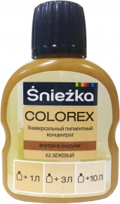 Колер Sniezka Colorex №62. Бежевый. 100 мл. Польша.