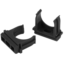 Крепеж-клипса для трубы 25 мм пластиковая черная 100 шт CLIP-25-B