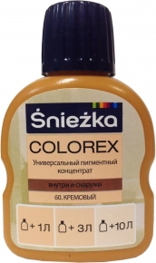 Колер Sniezka Colorex №60. Кремовый. 100 мл. Польша.