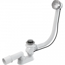 Сифон для ванны автомат комплект металлический Alcaplast A55-K