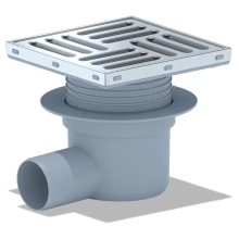 Трап для душа АНИ пласт горизонтальный регулируемый 105x105/50 (TA5612)