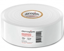 Бумажная лента Danogips для заделки стыков гипсокартона 100м х 52мм. РФ.
