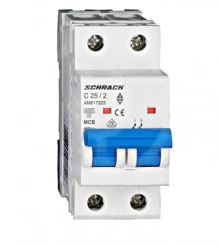 Автоматический выключатель SCHRACK AM 6kA 2P 25А тип С