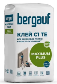 Клей для плитки эластичный Bergauf Maximum Plus, 25 кг