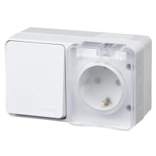 Розетка с выключателем однокл. Schneider Electric ATN540170 IP54