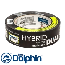 Лента двухсторонняя малярная Blue Dolphin Hybrid dual 19 мм х 25 м 2 шт