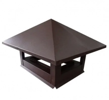 Колпак дымоходный 530х530х410 мм RAL 8017 коричневый