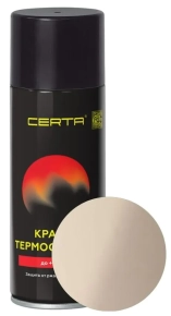 Эмаль аэрозольная термостойкая Certa Premium RAL 1015 бежевый 520 мл