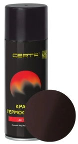 Эмаль аэрозольная термостойкая Certa Premium RAL 8017 коричневый 520 мл